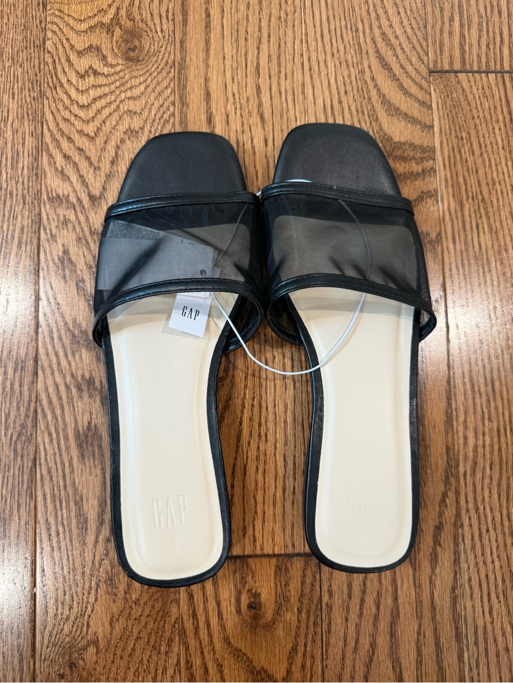 GAP Women's Black Mesh Slide Sandals, Size 8
